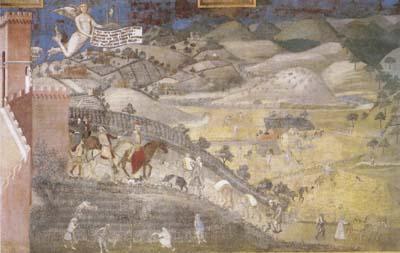 Ambrogio Lorenzetti Life in t he Country (mk08) oil painting picture